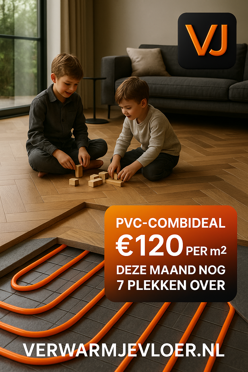Combideal vloerverwarming en PVC vloer